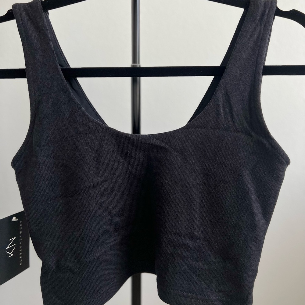Klassy Network Black Knit Crop Brami